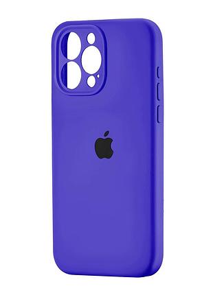 Чохол силіконовий із захистом камери для iphone 15 pro max протиударний темно-синій