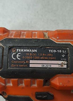 Шуруповерт б/у tekhmann tcd-18 li 8