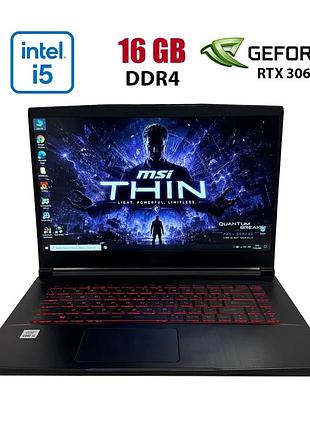 Ігровий ноутбук б-клас msi gf65 thin 10ue / 15.6" (1920x1080) ips / intel core i5-10200h (6 (12) ядер по 2.5 - 4.5 ghz) / 16 gb