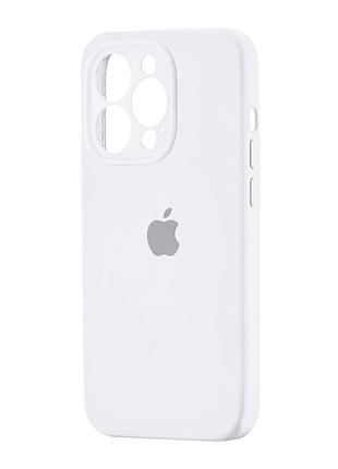 Чохол силіконовий silicone case square для iphone 15 pro захист камери білий