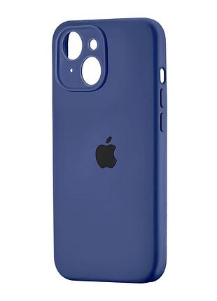 Чохол силіконовий silicone case square для iphone 15 захист камери темно-синій
