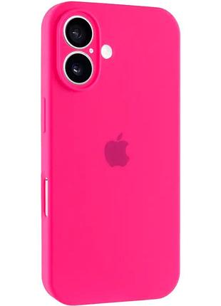Чехол силиконовый silicone case square для iphone 16 защита камеры розовый