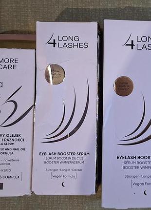 Сейл-набір long 4 lashes: сироватки для росту вій + олійка для нігтів more4care