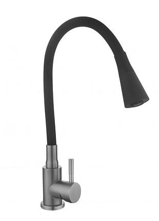 Смеситель для кухни lidz aria 015f31 (k35) с гибким изливом ldari015f31bgrp49566 graphite/black