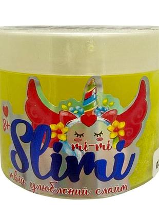 Дитячий слайм mi-mi slimi 71821s(yellow) з глітером 100 г