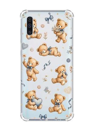 Чохол з потовщеними кутами на samsung galaxy a50 (2019) a505 плюшеві ведмежата (принт 430)