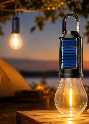 Акумуляторний кемпінговий ліхтар із гачком та usb / лампа для кемпінгу із сонячною панеллю and ha-112