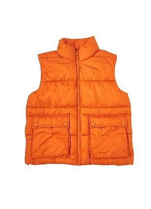 Подростковый стеганый дутый жилет для девочки s.oliver 164 см коралловый (25101608)