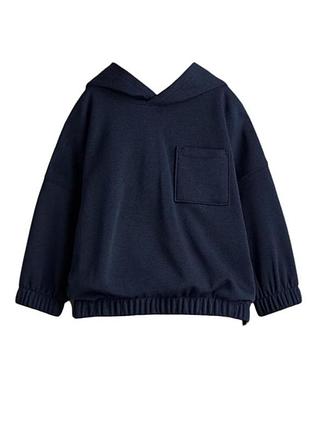 Дитяче худі для дівчинки h&m 122 см темно-синє (26012706)