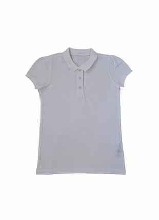 Подростковая футболка-поло slim для девочки george 134-140 см белая (25091709)