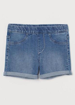 Детские джинсовые шорты для девочки h&m 128 см синий (25072402)