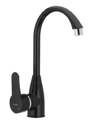 Смеситель для кухни mario-011 black (без подводки) тм plamix