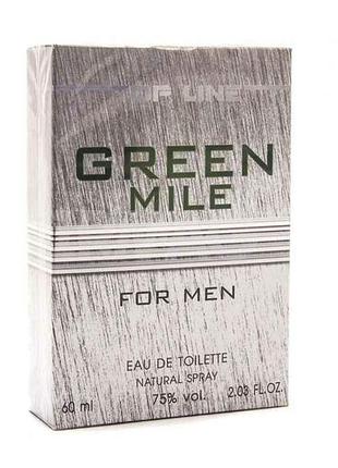 Туалетная вода чел. green mile (60мл.) тм top line