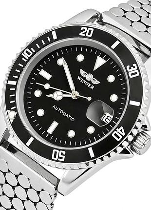 Наручний годинник winner basel hexagon steel, 2 ремінці