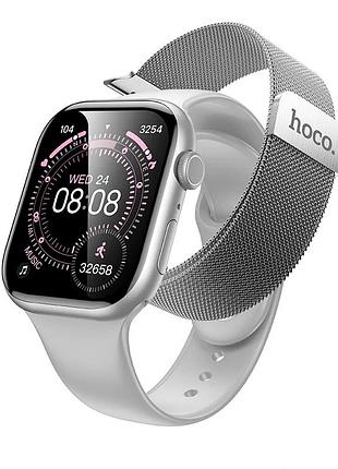 Смарт-годинник hoco y42 51mm. 200 mah. ipx6 smart watch(call version) silver