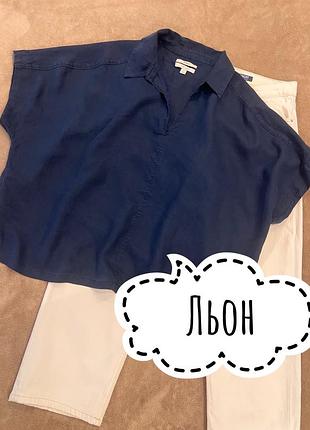 Блуза льон  plus size