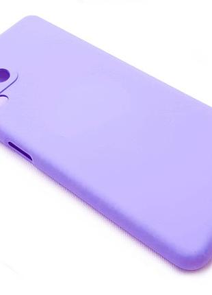 Силіконовий чохол soft touch з мікрофіброю для samsung а22 лавандовий захист камери