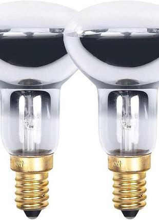 Галогенная лампочка doright 4x r50 e14 40 вт, теплый белый цвет 2700k-2800k, эквивалент светодиодной лампы 4 вт (золотой цоколь)