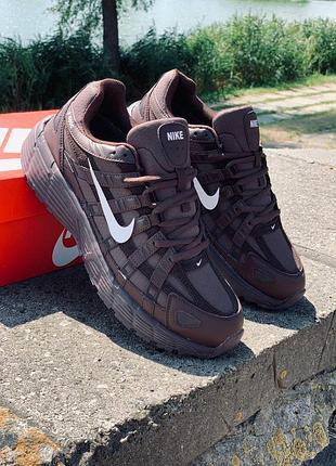 Nike p-6000 | комфортні кросівки унісекс | трендовий дизайн колір бордовий