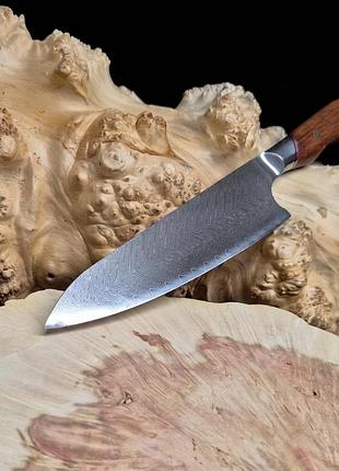 Японский шеф-нож gyuto 21 см vg10 из 67-слойной дамасской стали — универсальный профессиональный кухонный нож
