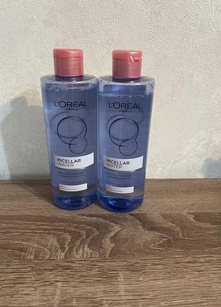 Мицеллярная вода loreal 2 шт