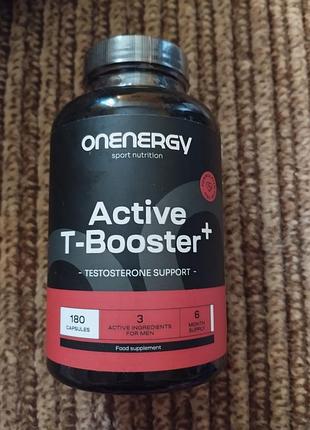 Бустер тестостерону active t- booster нова упаковка 180 капсул