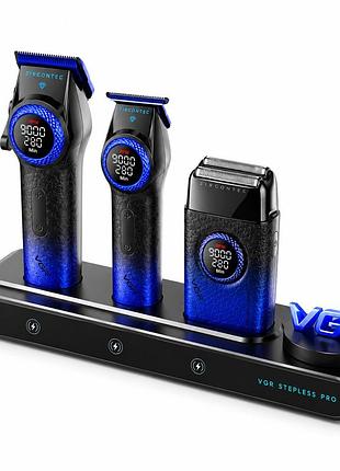 Набір для стриження vgr sepless pro 3 в 1, із зарядною станцією