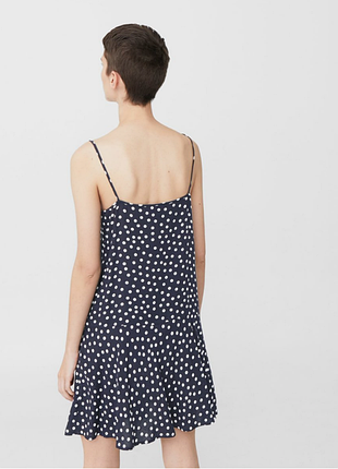 24 /коротка 130623 //mango- basics сукня сарафан в горох коротка сукня// m