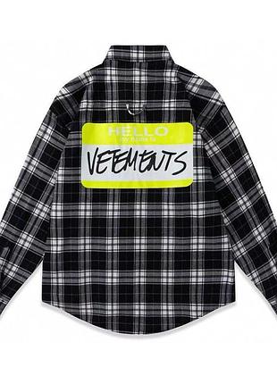 Рубашка vetements сорочка ветементс