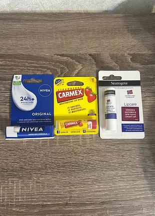 Бальзам для губ nivea,carmex