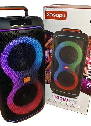 Портативная bluetooth колонка partybox 320 240w rgb черная • акустическая система partybox 320 с колесами, подсветкой, караоке и
