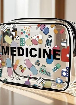Прозора сумка-аптечка travel 20см medicine