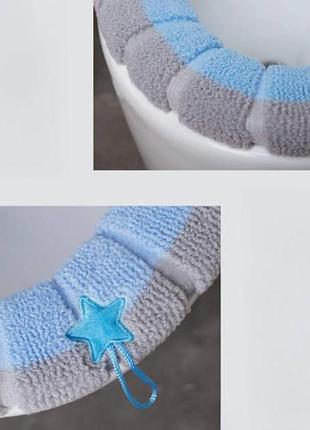 Чехол-сидение на унитаз toilet seat cover and-2-1 серый