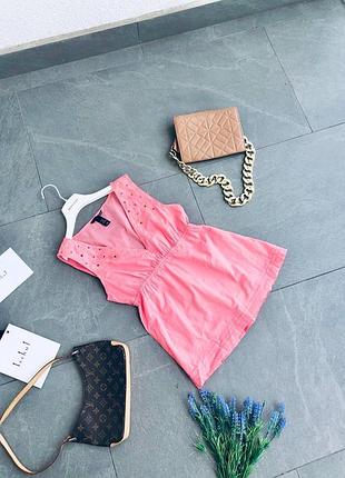 Коралова блуза h&m