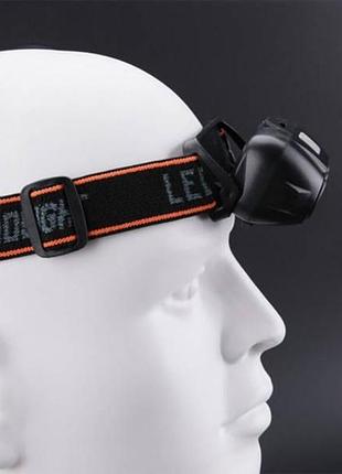 Ліхтар налобний акумуляторний kx-215-led+2cob чорний