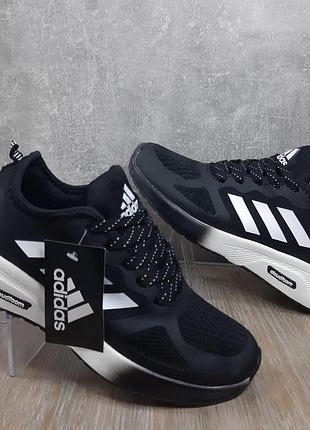 Кросівки adidas текстильні комбіновані чорні 39