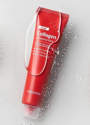 Маска-плівка з ліфтинг-ефектом з колагеном medi peel red lacto collagen wrapping mask, 70 мл