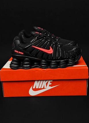 Кросівки nike shox чорні з червоним | чоловічі жіночі | 36–46 | стильні спортивні повсякденні