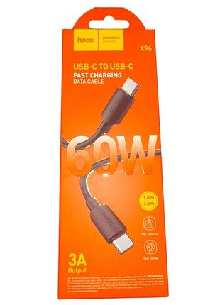Usb hoco x96 hyper 60w type-c to type-c 1 m black 3