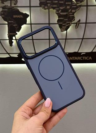 Противоударный чехол-накладка для iphone 17 pro max с magsafe, чехол-накладка с magsafe для iphone 17 pro max (синий)