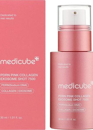 Регенеруюча сироватка з полінуклеотидами, екзосомами medicube pdrn pink collagen exosome shot 7500 30 мл