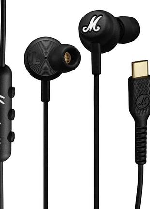 Проводные наушники marshall mode usb-c black