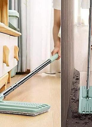 Комплект для прибирання відро та швабра з віджимом easymop блакитний