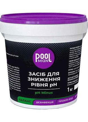 Засіб для зниження рівня ph ph minus 1кг тм poolman