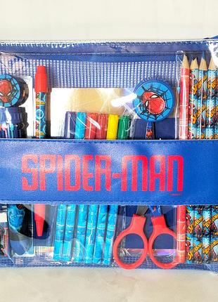 Детский набор для школы spider-man.