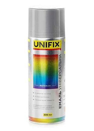 Фарба аерозольна 400мл срібло акрилова універсальна ral 9006 тм unifix