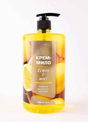 Крем-мило рідке 1л лимон - мята тм olimi