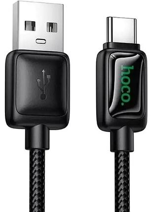 Кабель заряджання hoco u148 digital display usb для type-c (100w) (1.2м) led чорний
