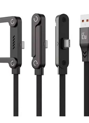 Кабель для зарядки телефона держатель с подставкой 2-в-1 usb - type-c, 1.0 м