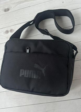 Текстильная горизонтальная сумка на два основных отдела puma